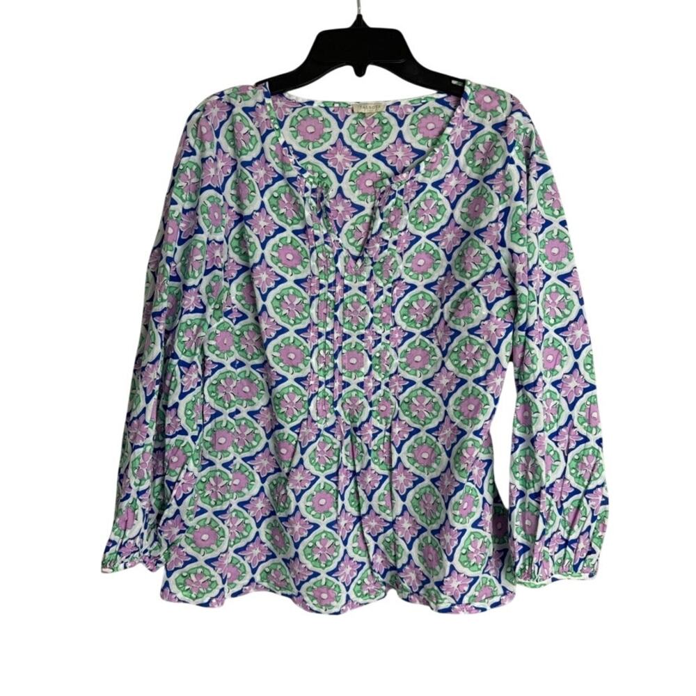 Talbots‎ 100% Cotton Blouse Lightweight Purpe Floral Women's S
